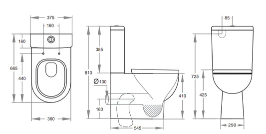 Mercury Back to Wall Toilet Suite