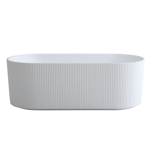 Verona Fluted Oval Freestanding Bathtub