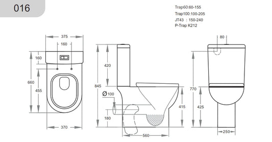 Theo KDK016 Toilet Suite