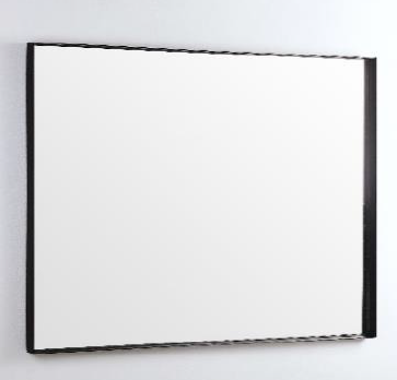 Black Framed Rectangle Mirror 1200x900x35mm