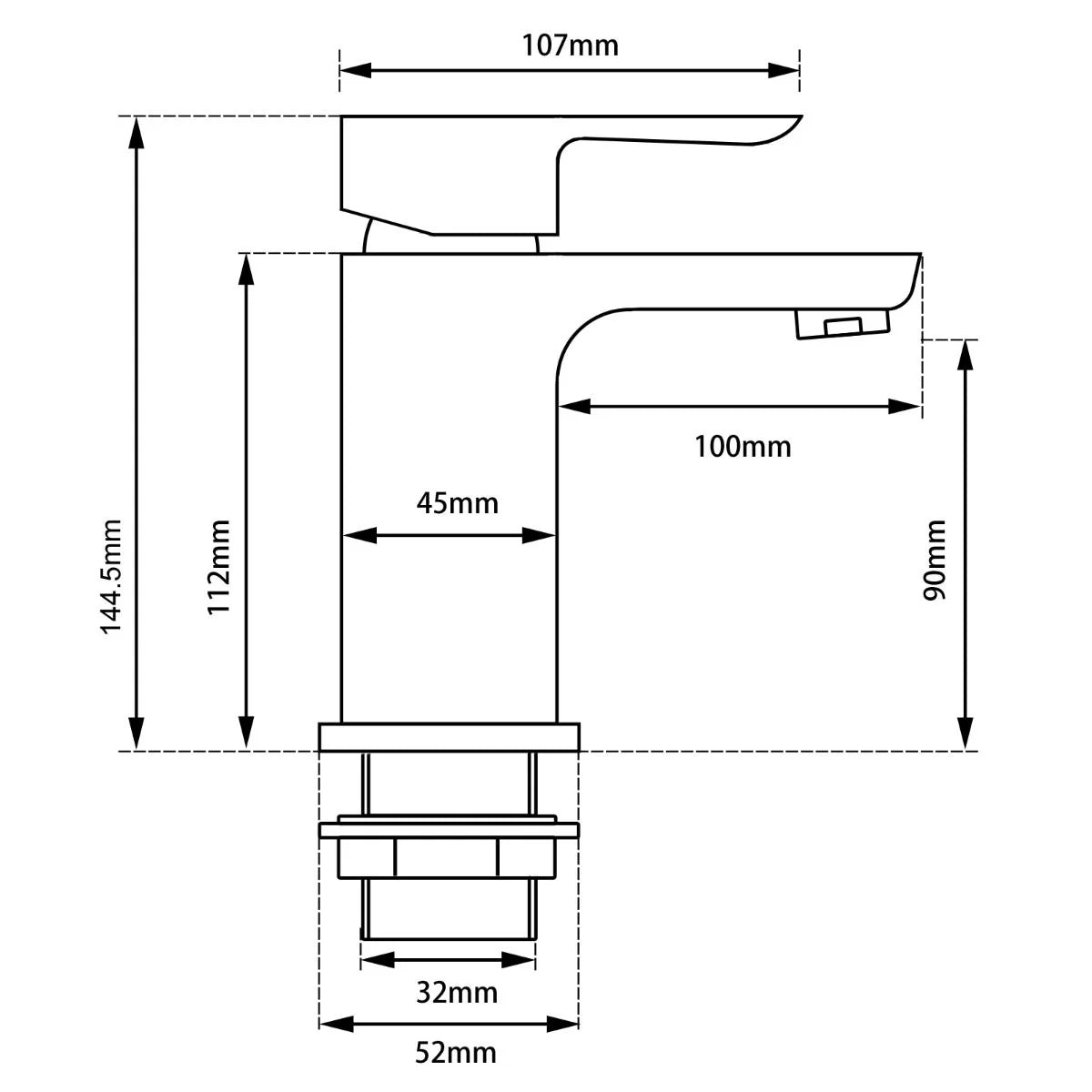 Verv Chrome Basin Mixer Tap