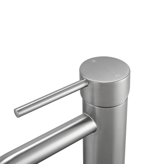 Sierra Round Brushed Nickel Tall Basin Mixer