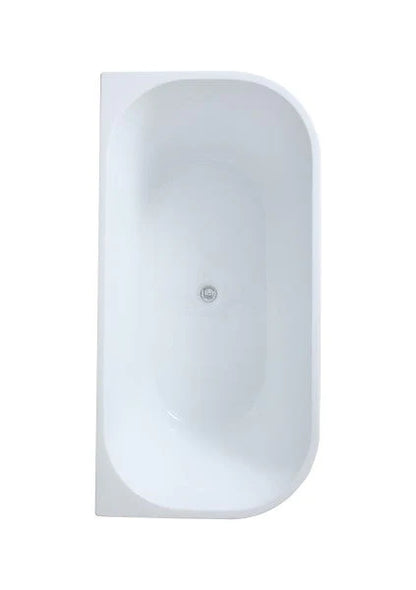 ND-BT0010 Elivia Back to Wall Bathtub Matt White - 1400x735x580mm