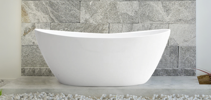 ND-BT0017 Evie Freestanding Bathtub Gloss White - 1500x750x690mm