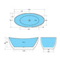 Evie Black Freestanding Bathtub