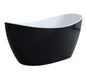 Evie Black Freestanding Bathtub