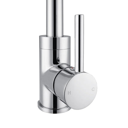 ND-KM0006-Round Chrome Standard Kitchen Sink Mixer Tap