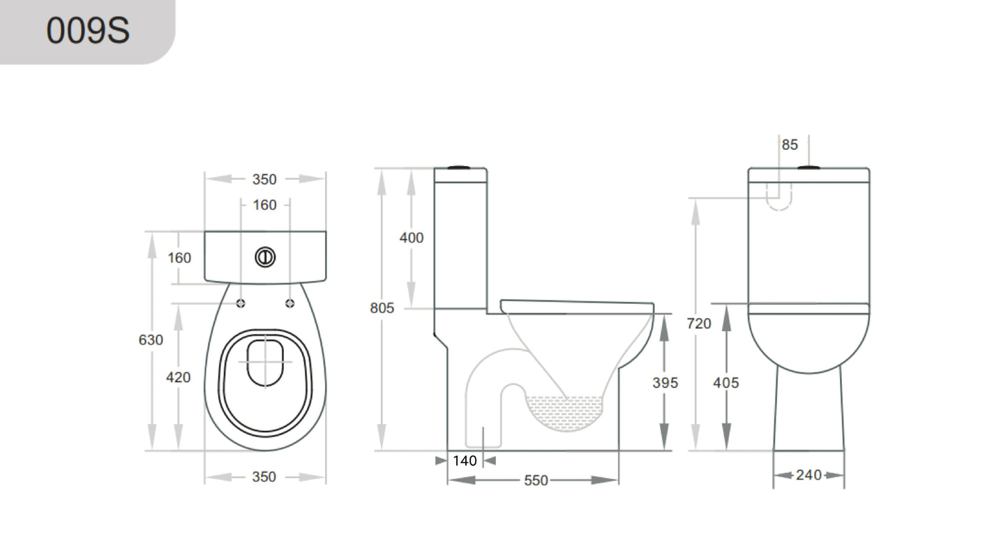 ND-TL0008 Zion Closed Couple Toilet Suite