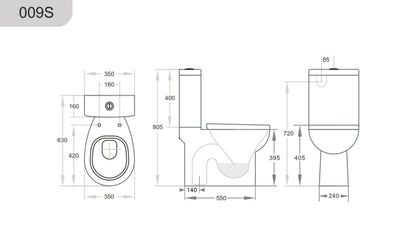 ND-TL0008 Zion Closed Couple Toilet Suite