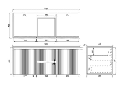 Wall Hung PVC Cabinet with Soft closing door