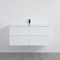 Matte White Wall Hung PVC Cabinet With Soft closing drawers