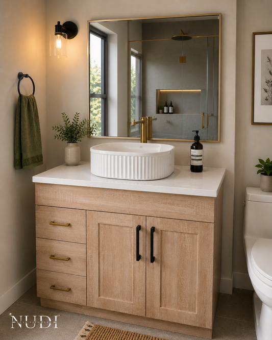 Shaker 900mm OAK PVC Waterproof Vanity