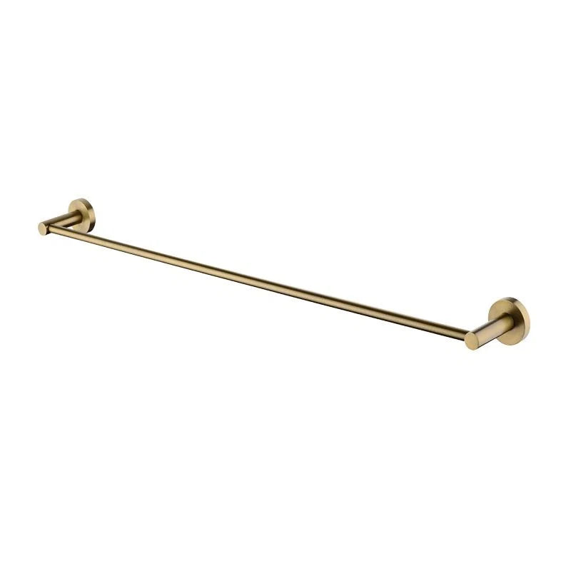 Brushed Brass Single Towel Rail 800mm