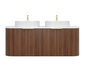 Wall-Hung PVC fluted Curved Cabinet