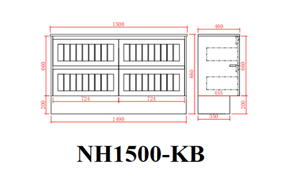 Hampton Vanity NH1500-KB-W