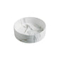 Round Matte White Marble