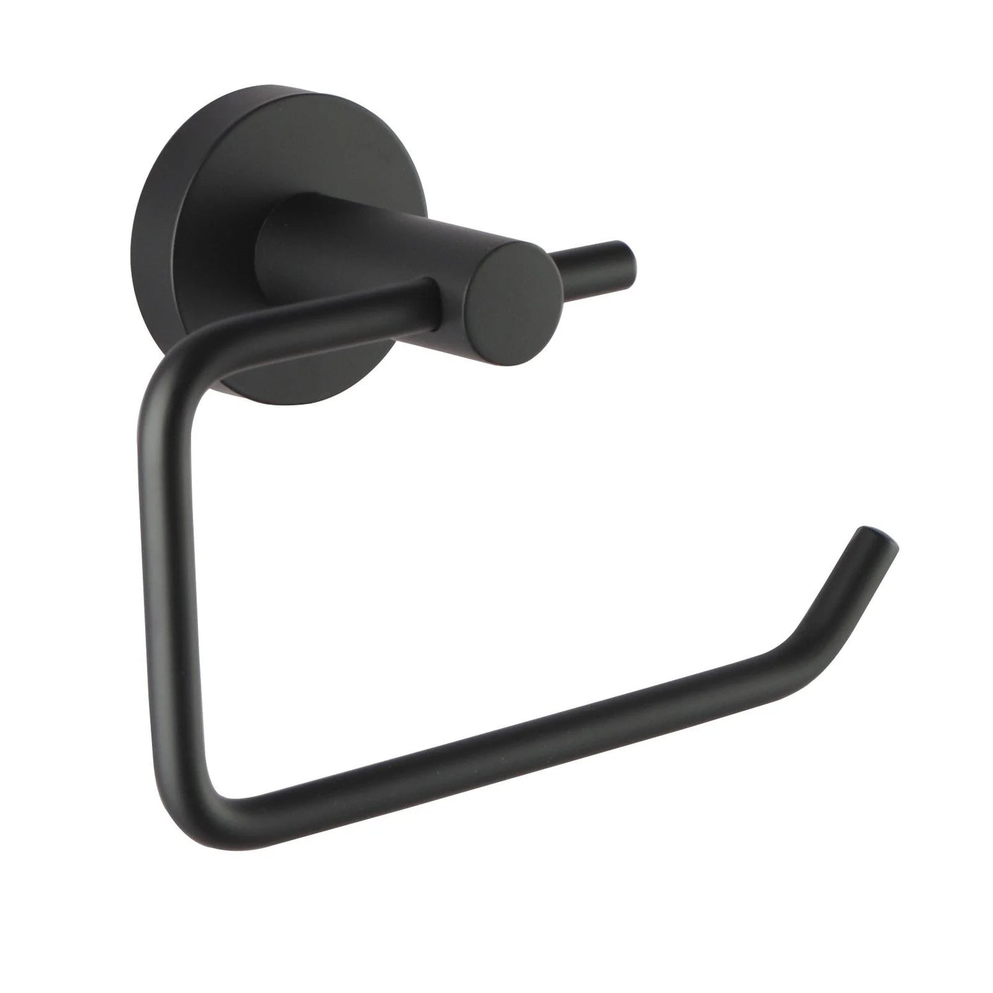 Round Matte Black Toilet Paper Roll Holder