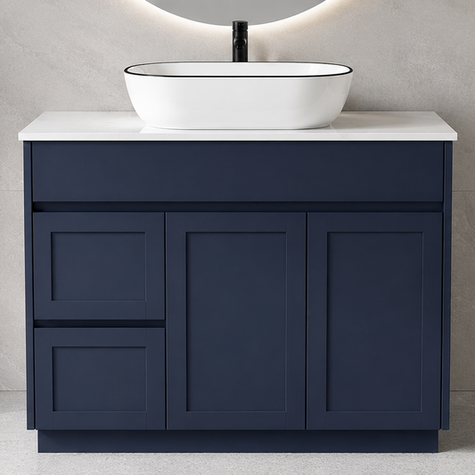 Navy Blue 900mm Freestanding Vanity