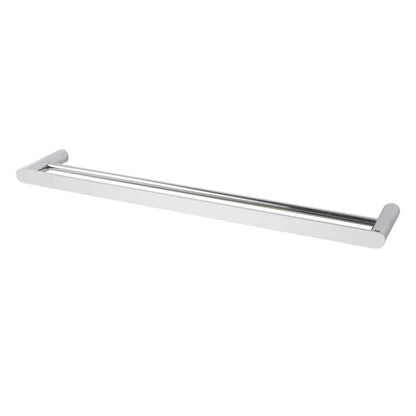 Luna Brushed Nickel Double Towel Rail 800mm