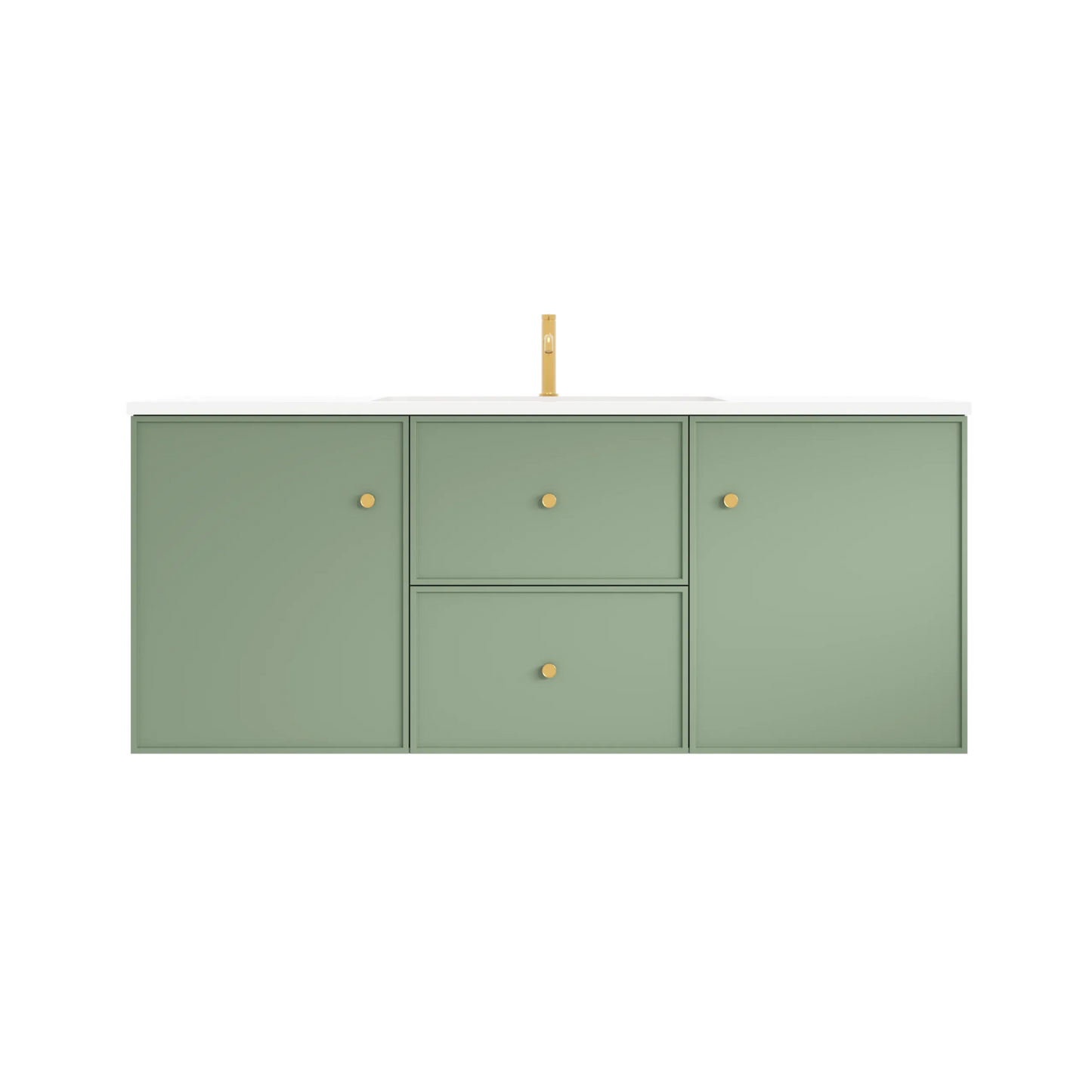 Miami Green Wall Hung PVC Cabinet