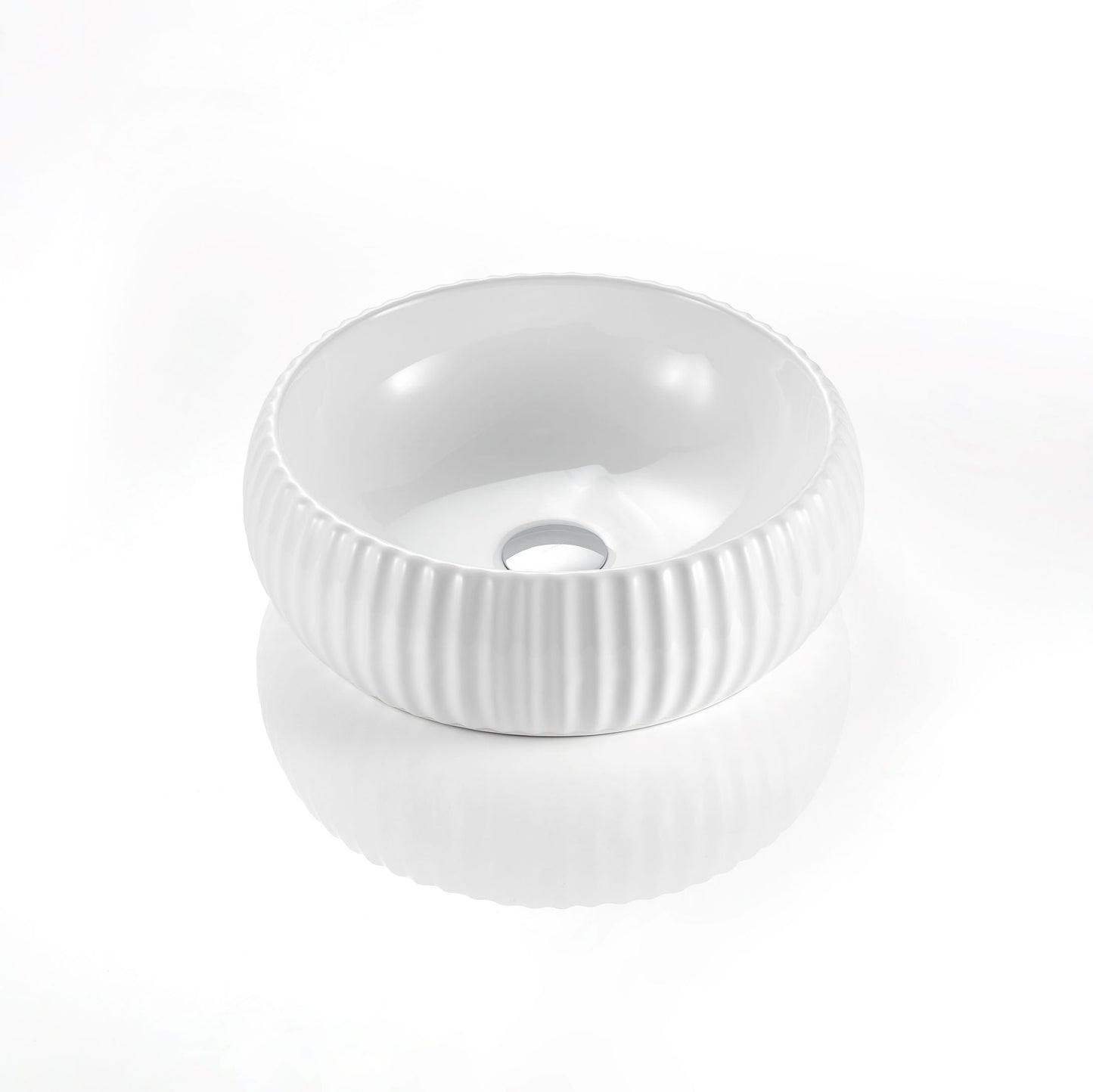 Cascade Fluted Art Basin Round