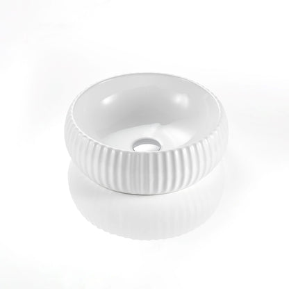 Cascade Fluted Art Basin Round