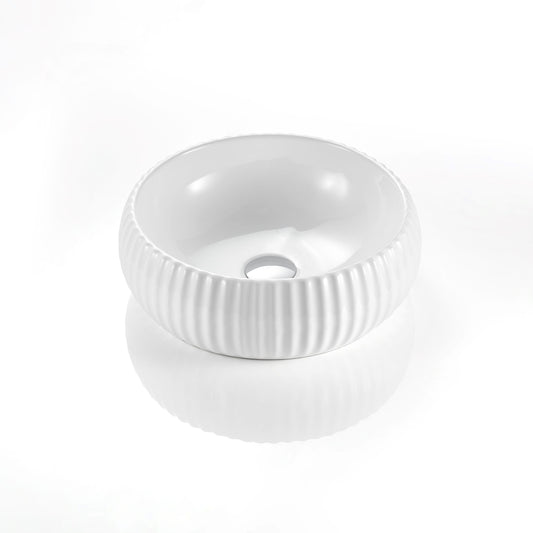 Cascade Fluted Art Basin Round