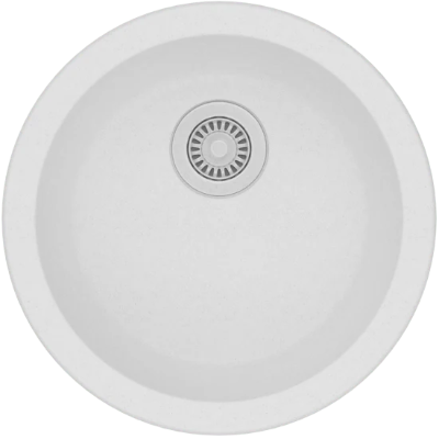 Round White Granite Quartz Stone Kitchen Sink