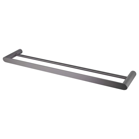 Luna Gun Metal Grey Double Towel Rail 800mm