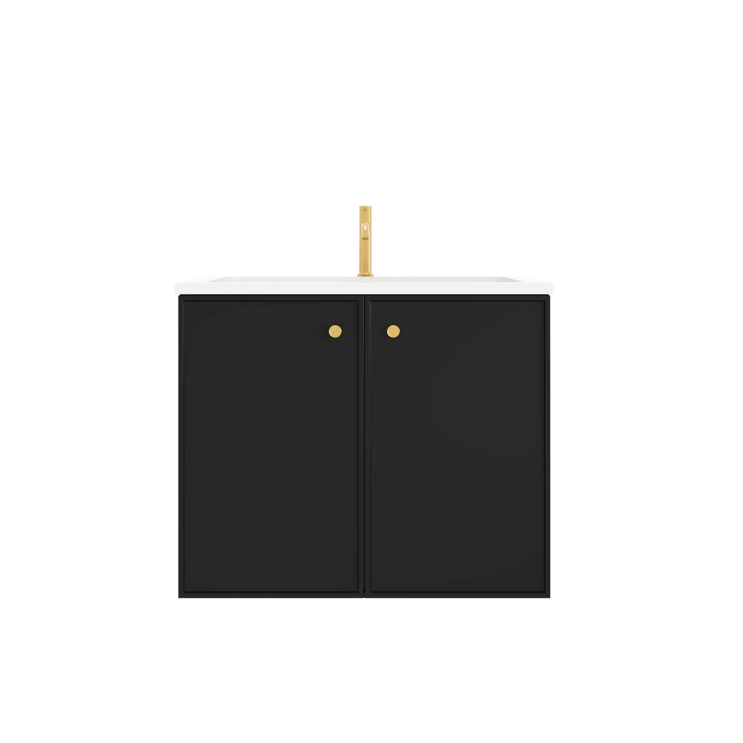 Miami Black Wall Hung PVC Cabinet