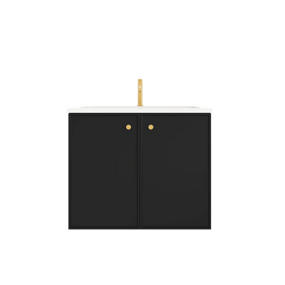 Miami Black Wall Hung PVC Cabinet