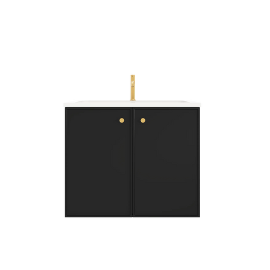 Miami Black Wall Hung PVC Cabinet