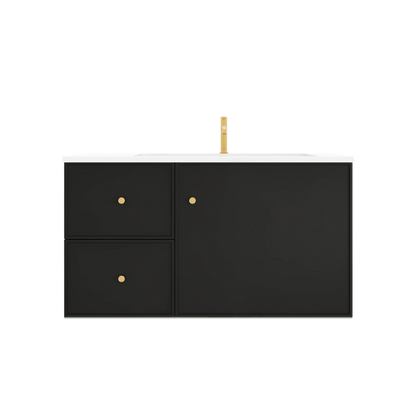 Miami Black Wall Hung PVC Cabinet