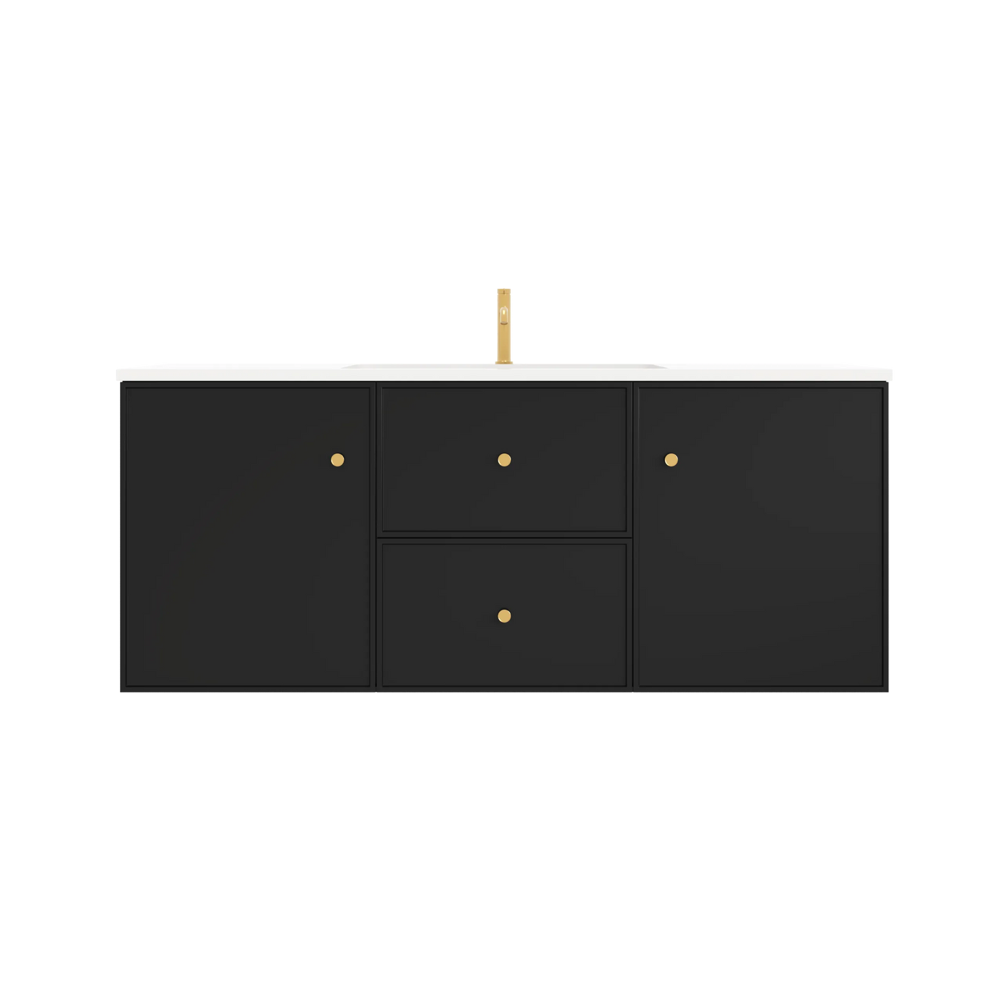 Miami Black Wall Hung PVC Cabinet