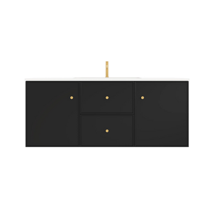 Miami Black Wall Hung PVC Cabinet