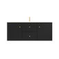 Miami Black Wall Hung PVC Cabinet