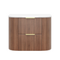 Wall-Hung PVC fluted Curved Cabinet