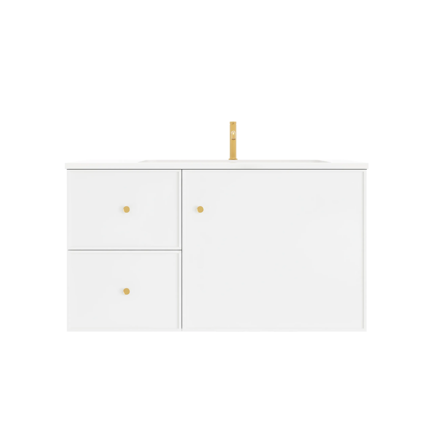 Miami White Wall Hung PVC Cabinet