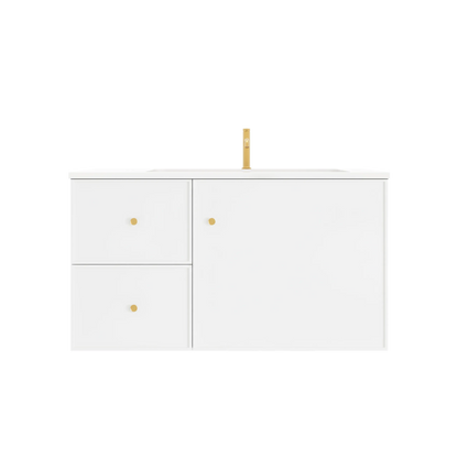 Miami White Wall Hung PVC Cabinet
