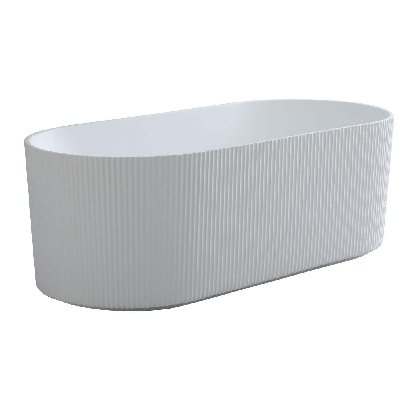 Verona Fluted Oval Freestanding Bathtub