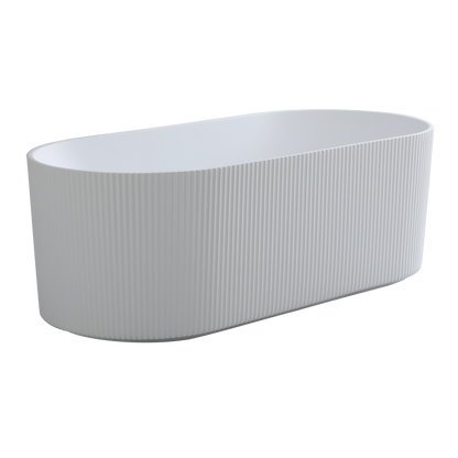 Verona Fluted Oval Freestanding Bathtub