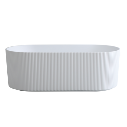 Verona Fluted Oval Freestanding Bathtub