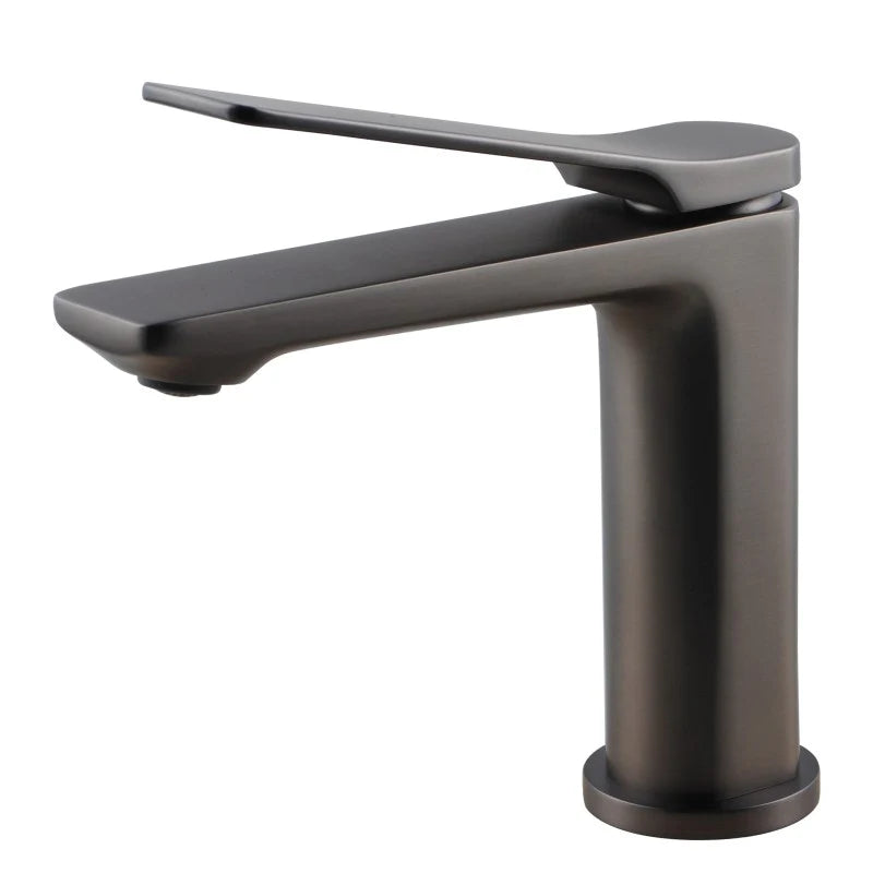 Auri Brushed Gunmetal Short Basin Mixer