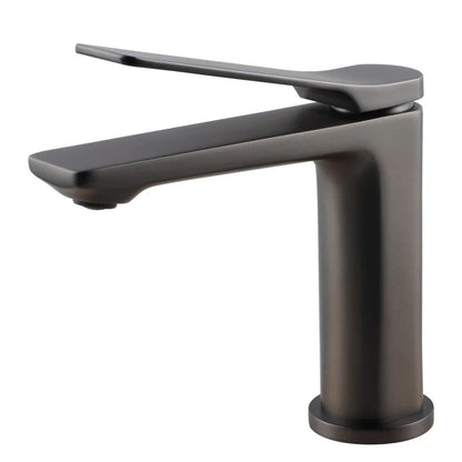 Auri Brushed Gunmetal Short Basin Mixer