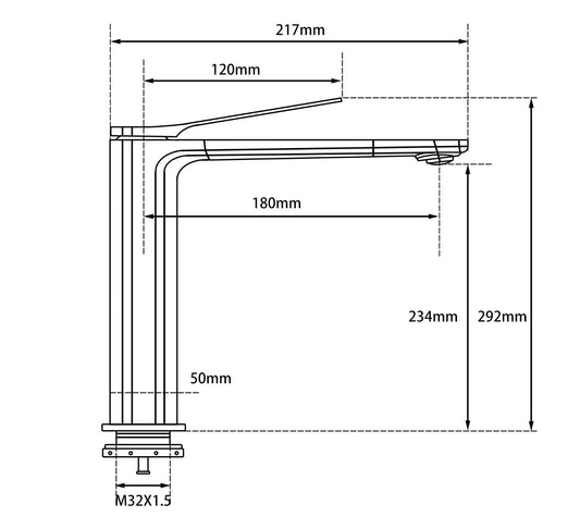 Auri Brushed Nickel Tall Basin Mixer