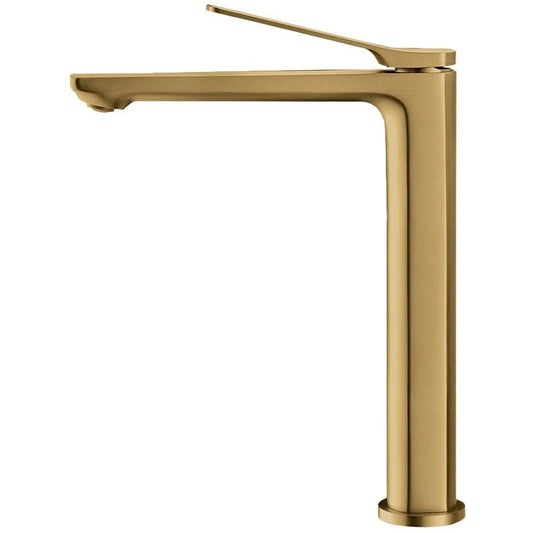 Auri Brushed Yellow Gold Tall Basin Mixer