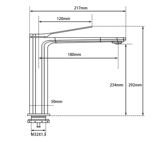 Auri Chrome Tall Basin Mixer