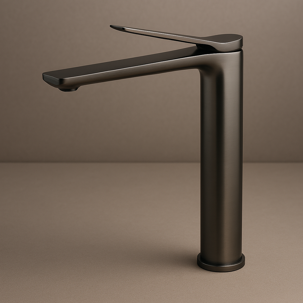 Auri Brushed Gun Metal Tall Basin Mixer