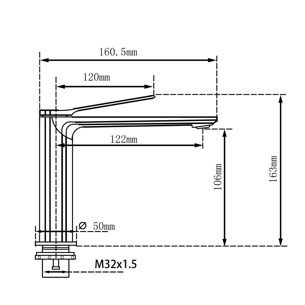 Auri Brushed Brass Basin Mixer