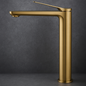 Auri Brushed Yellow Gold Tall Basin Mixer